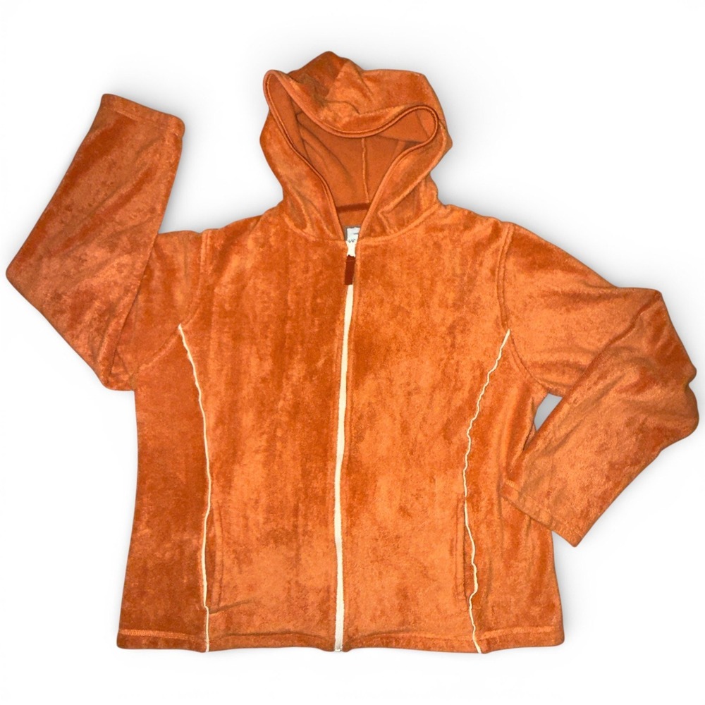 HORNY TOAD (Now Toad&Co) Y2K Women Fleece Zip Hoodie Gorpcore Outdoor Cozycore M